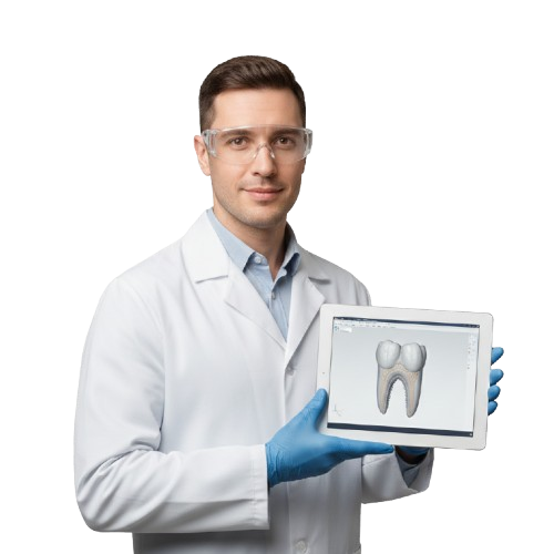 Lab Doctor Holding a Tablet